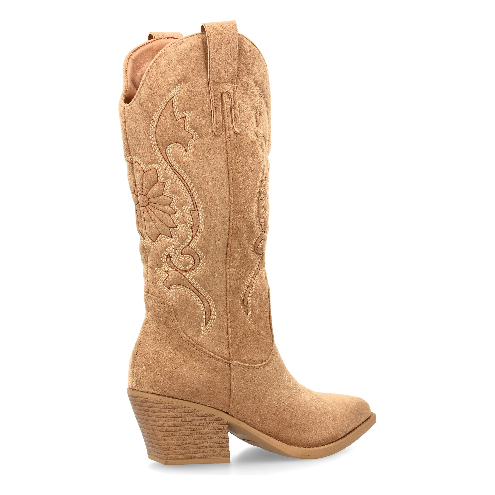 Bota cowboy de caña alta con bordados