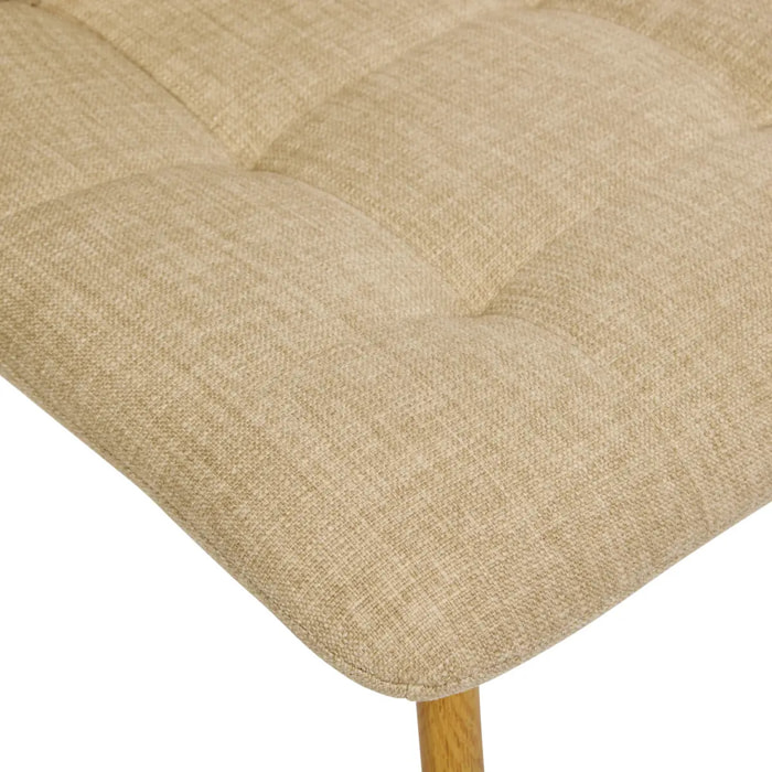 Chaise Sirac en Tissu Beige Lin L45xP55xH84 cm