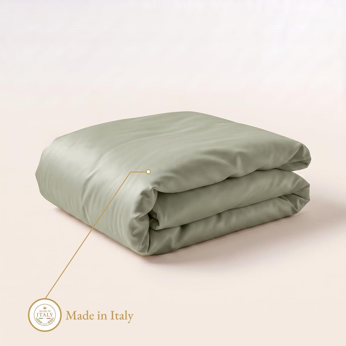 Sacco copripiumino in raso di cotone - verde