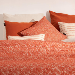 Housse de couette jacquard Benisa Orange