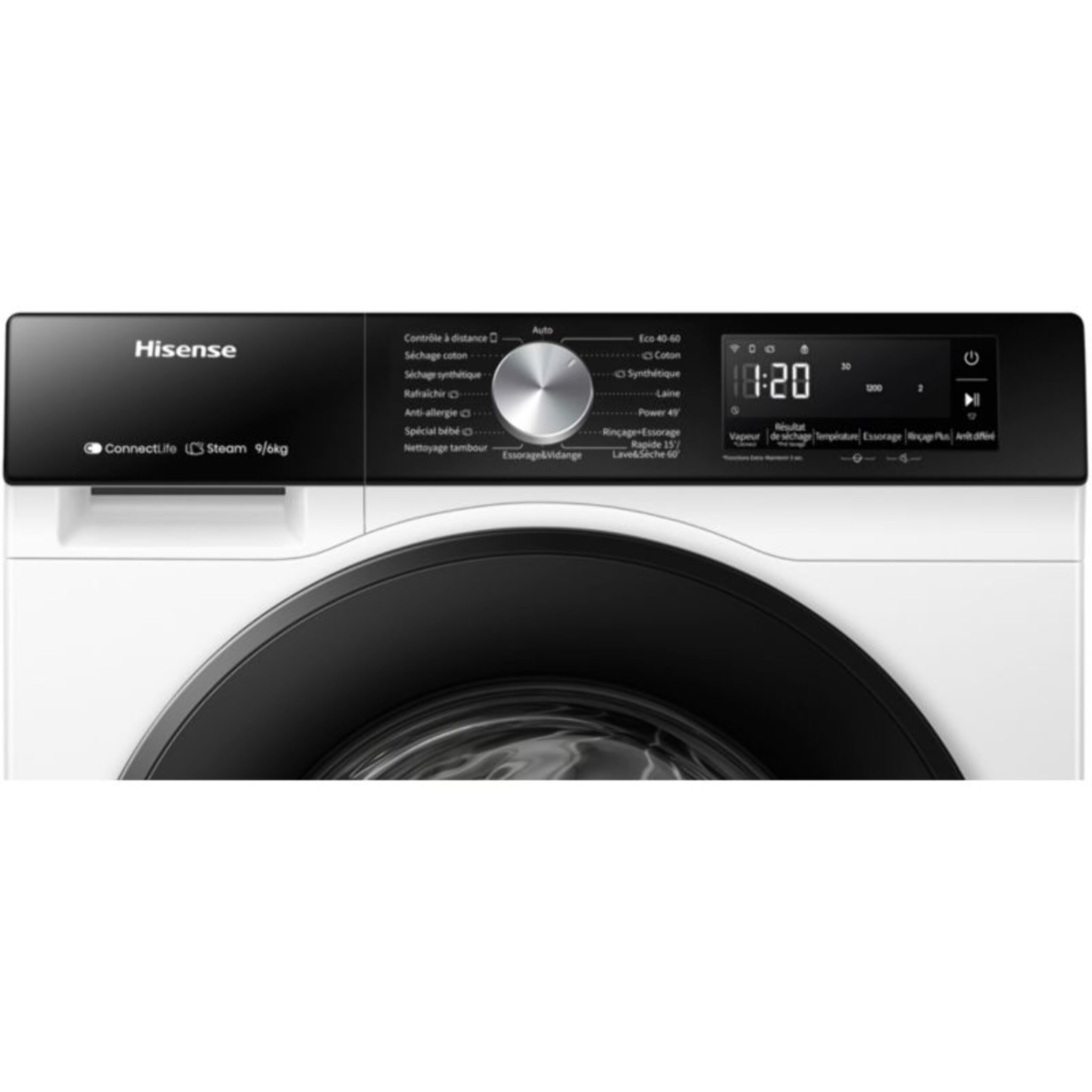Lave linge séchant hublot HISENSE WD3S9043BW3