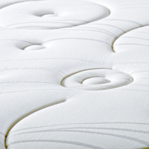 Matelas Hybride Reina 2.0, soutien ferme, 26 cm, mémoire de forme et ressorts ensachés