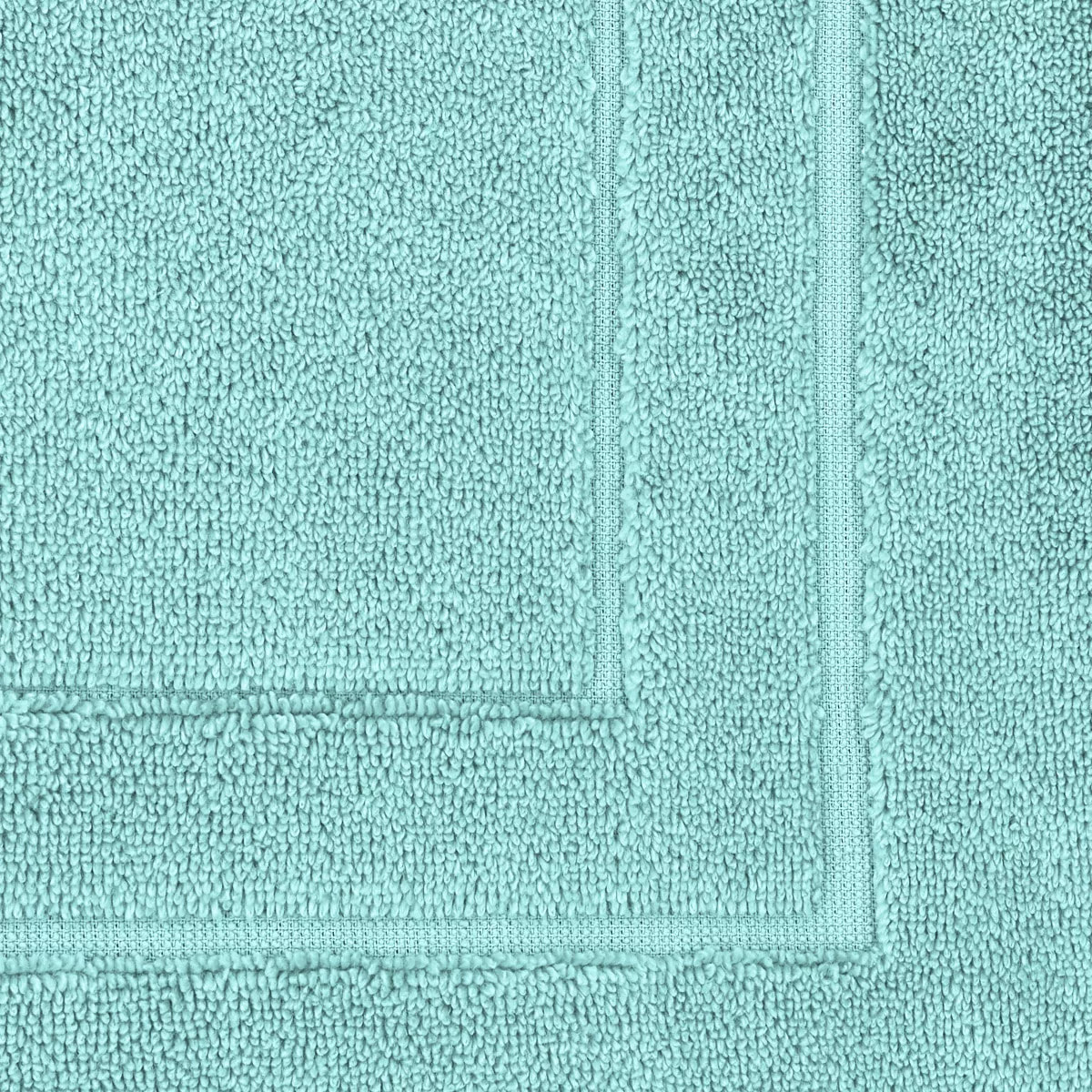 Tapis de bain pur coton 900 g/m² uni bleu Elea curacao