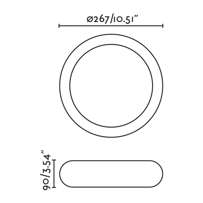 ANGA 295 Lámpara plafón gris oscuro