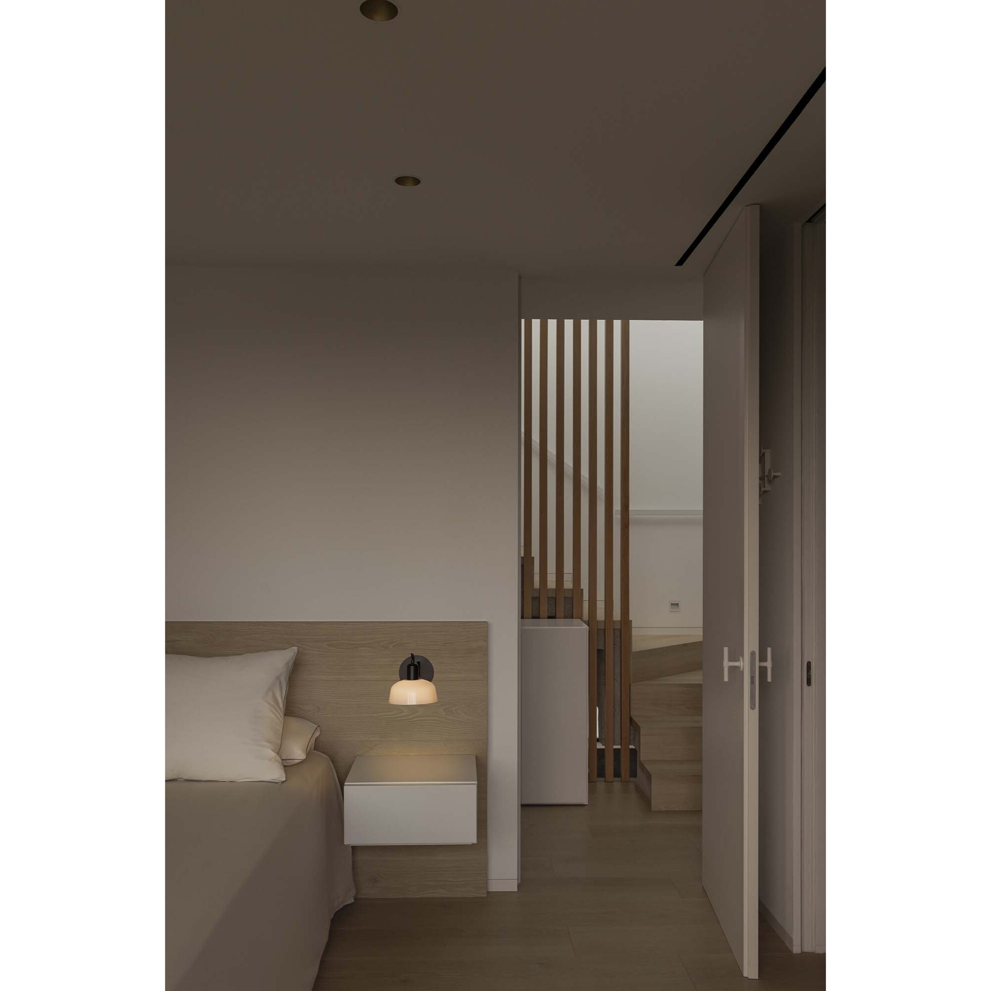 TATAWIN Aplique cristal brazo de pared blanco