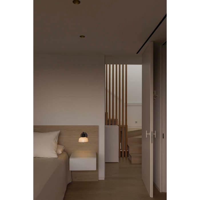 TATAWIN Aplique cristal brazo de pared blanco