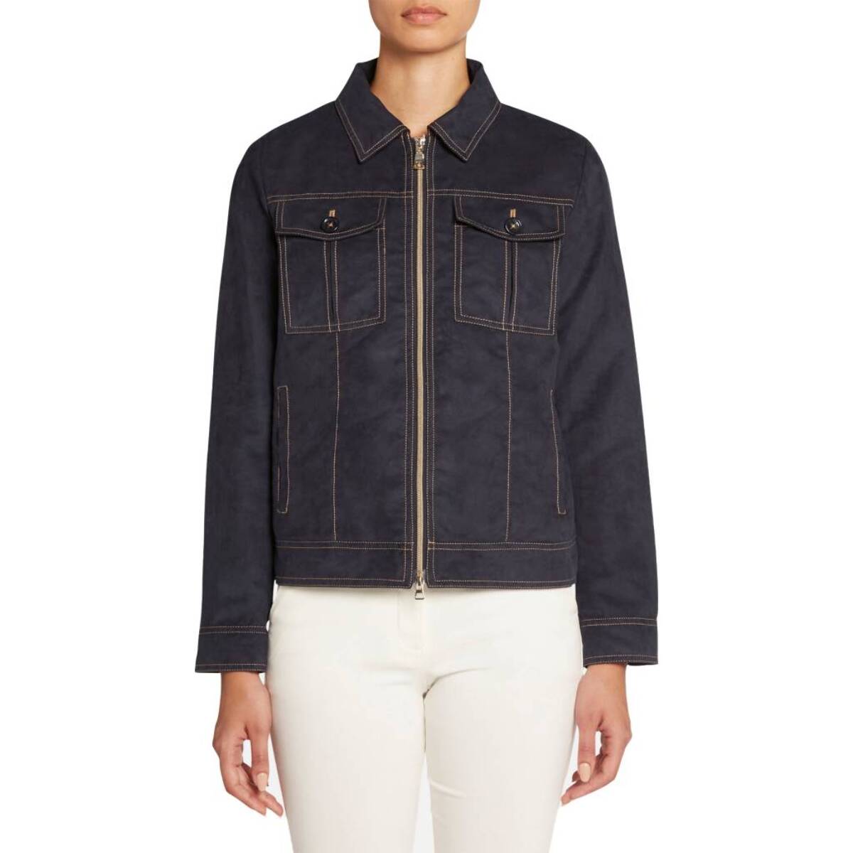 Chaqueta Mujer de la marca GEOX  modelo W LICENA SHORT JKT AZUL