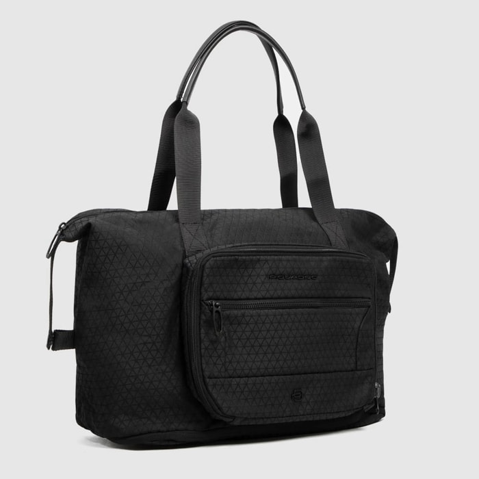 Piquadro Borsa da viaggio pieghevole in tessuto riciclato, espandibile