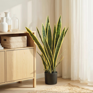 Plante artificielle Sansevieria H.77cm 21 feuilles ajustables grand réalisme