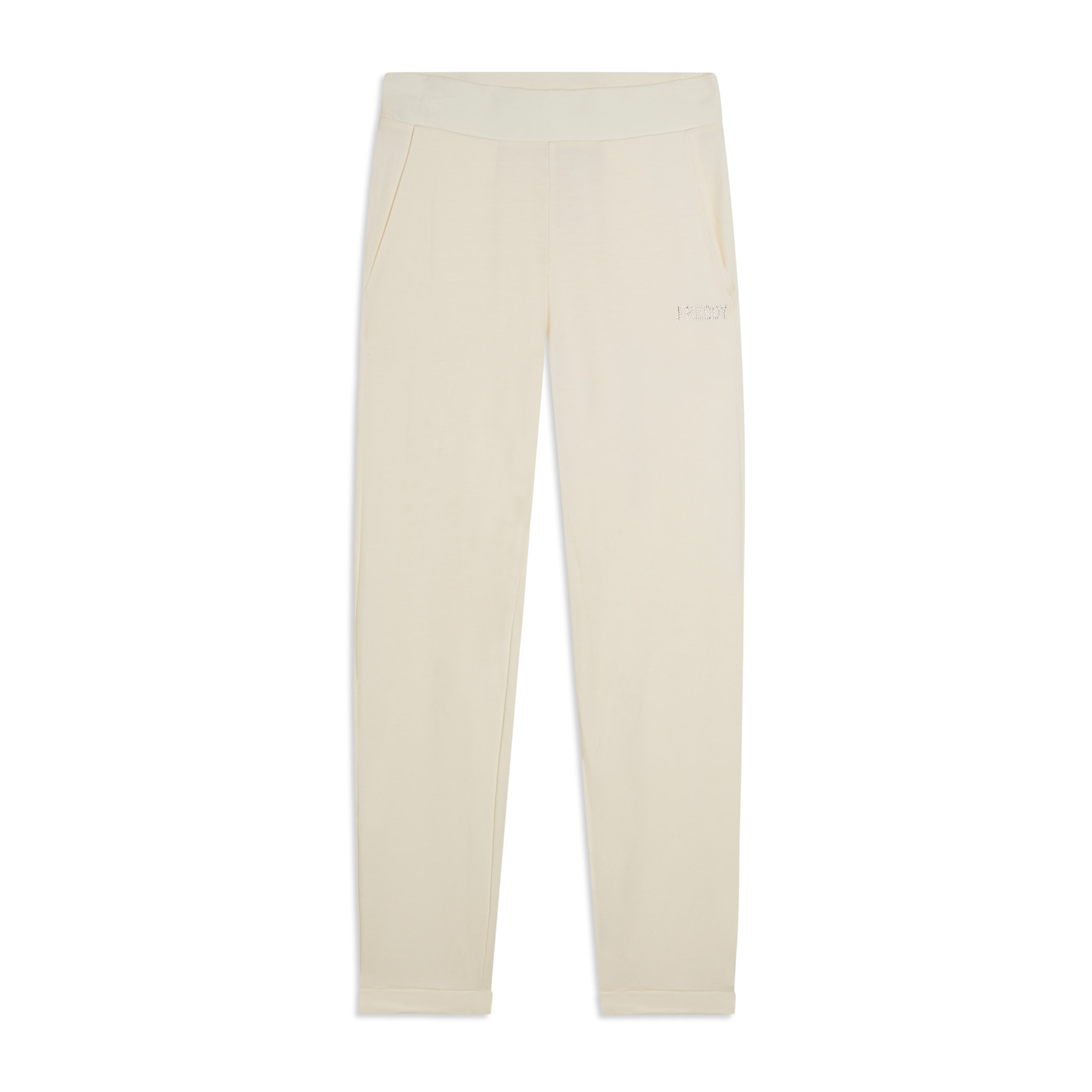 Pantaloni Sportivi Cropped con risvolto e strass FREDDY