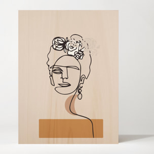 Tableau en bois Frida's Portrait Hauteur: 40 Longueur: 30 Largeur: 1