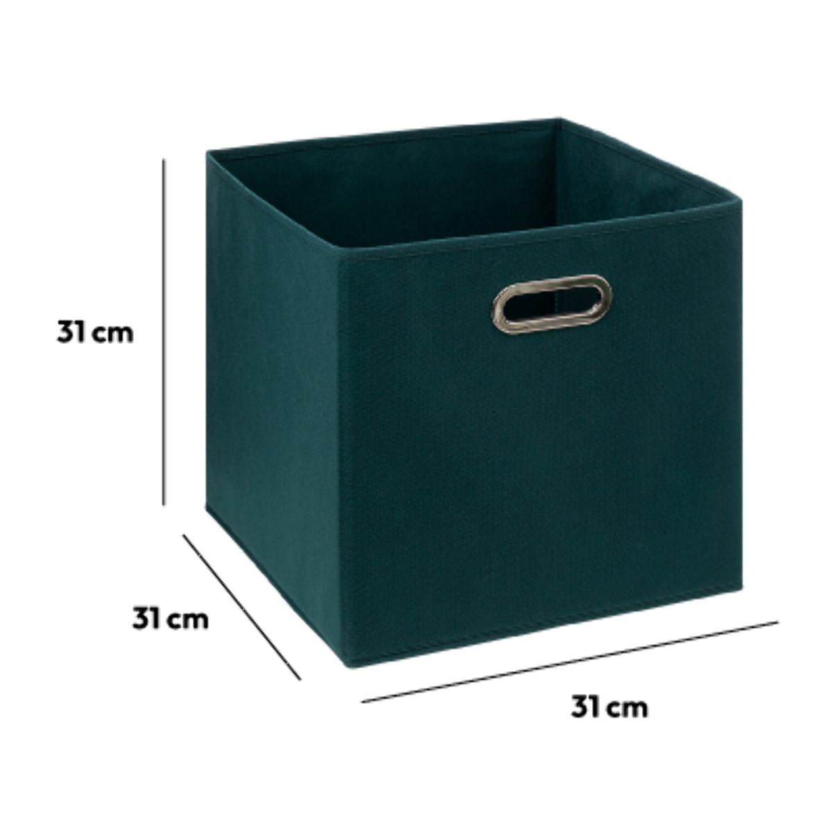 Panier tissu 31x31 cm Bleu pétrole Mix N' Modul