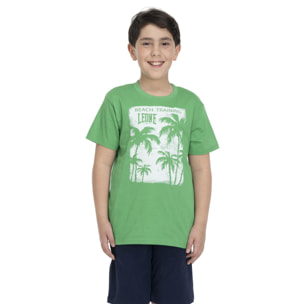 T-shirt stampa palme da bambino Beach