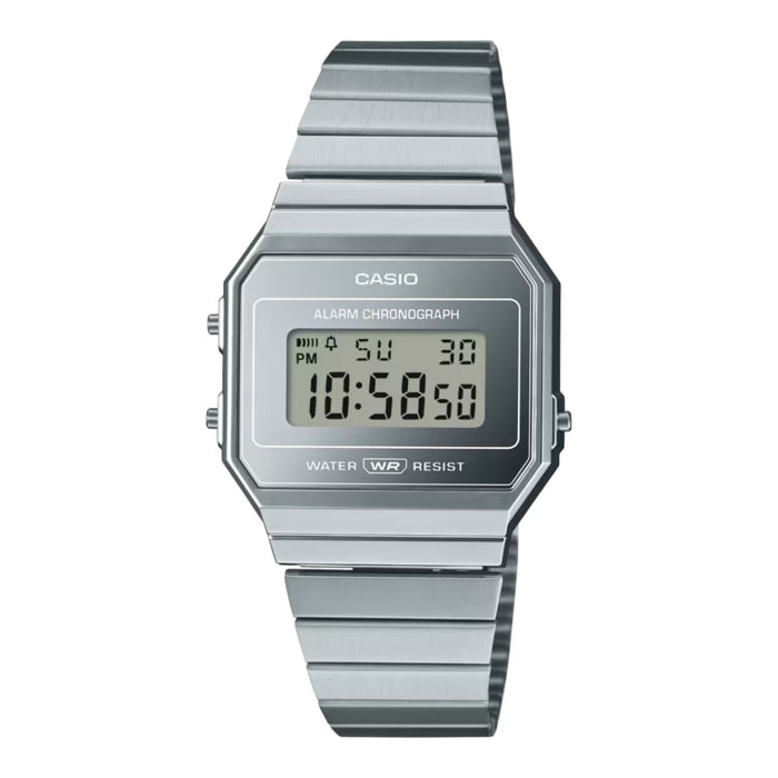 Reloj Casio A700WEV-7A Unisex Digital Cuarzo con Correa de Acero inoxidable