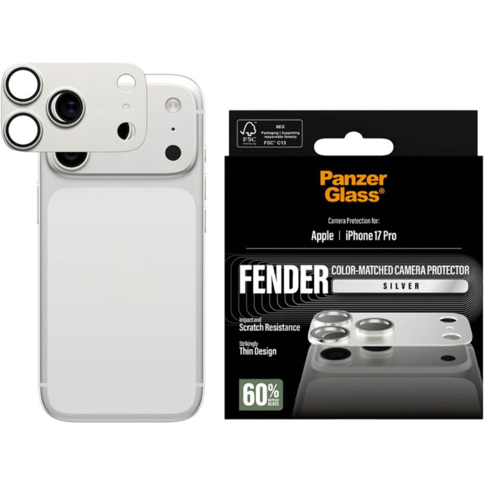 Protège objectif PANZERGLASS iPhone 17 Pro protège objectif Silver