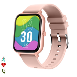 Smartwatch ZL54C con pantalla de 1,8 HR, monitor de tensión y de O2. Sumergible, varios modos deportivos, notificaciones de apps.