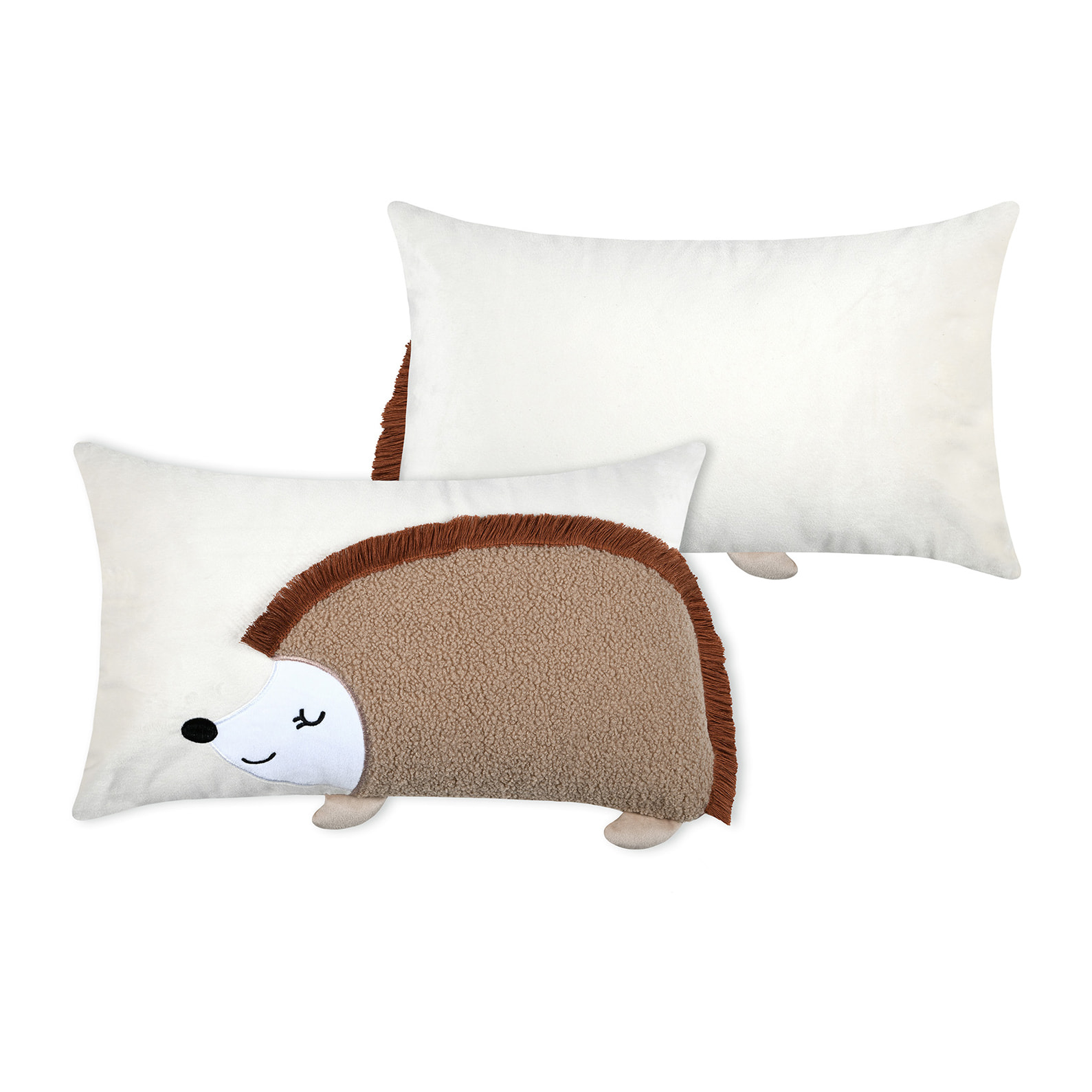 Coussin rectangulaire enfant hérisson - Naturel