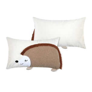 Coussin rectangulaire enfant hérisson - Naturel
