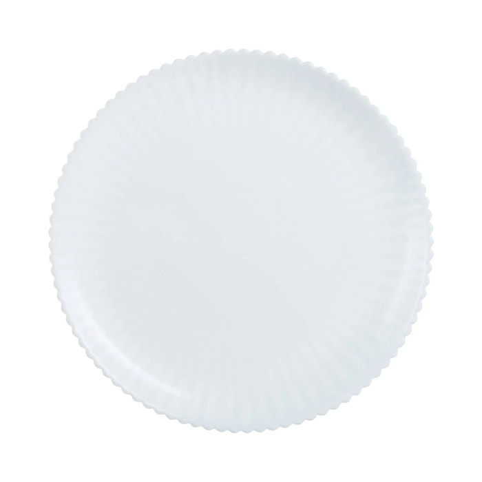 Set di 6 piatti piani bianchi 25 cm Bloom - Luminarc