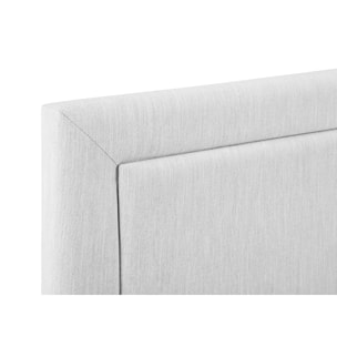 Tête de lit "Marie" 140x120cm en tissu structurel gris clair