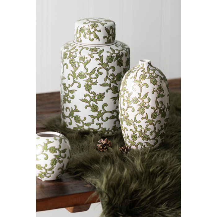 J-Line vase Yezi Boule - porcelaine - vert/blanc