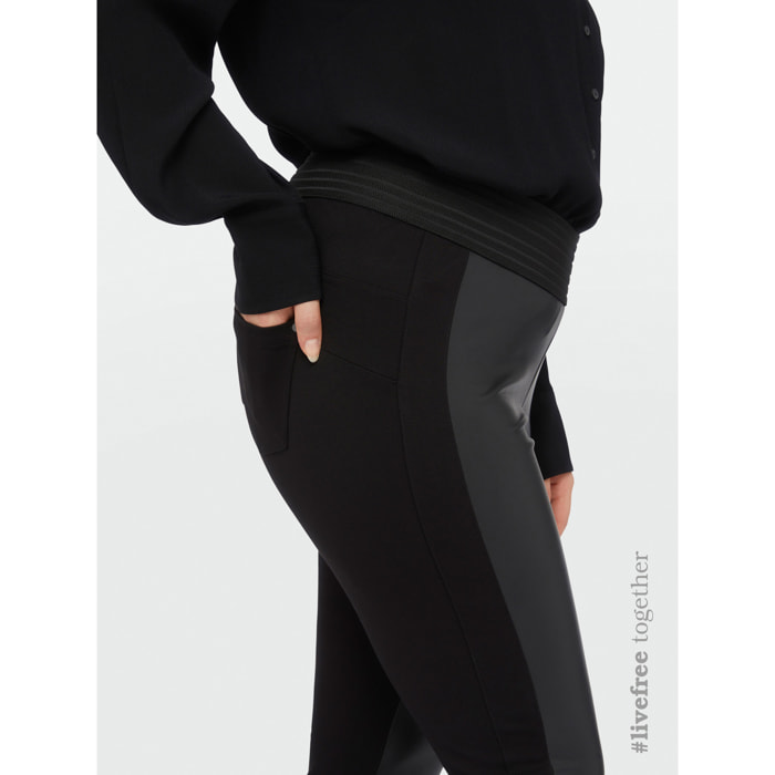 Fiorella Rubino - Pantalón pitillo de viscosa LENZING™ ECOVERO™ - Negro