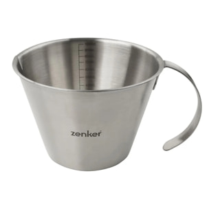 Set de 3 verres doseurs gradués en inox 250 ml, 500 ml et 1 litre Zenker