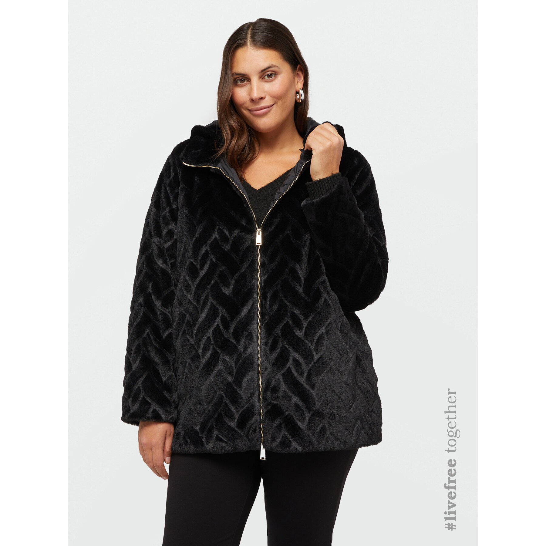 Fiorella Rubino - Giacca bimaterica con imbottitura in Sorona® Aura - Nero