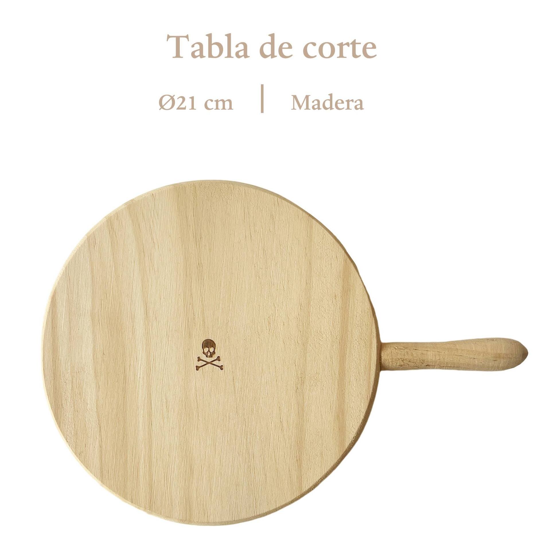 Tabla de corte redonda de madera ø21cm scalpers home