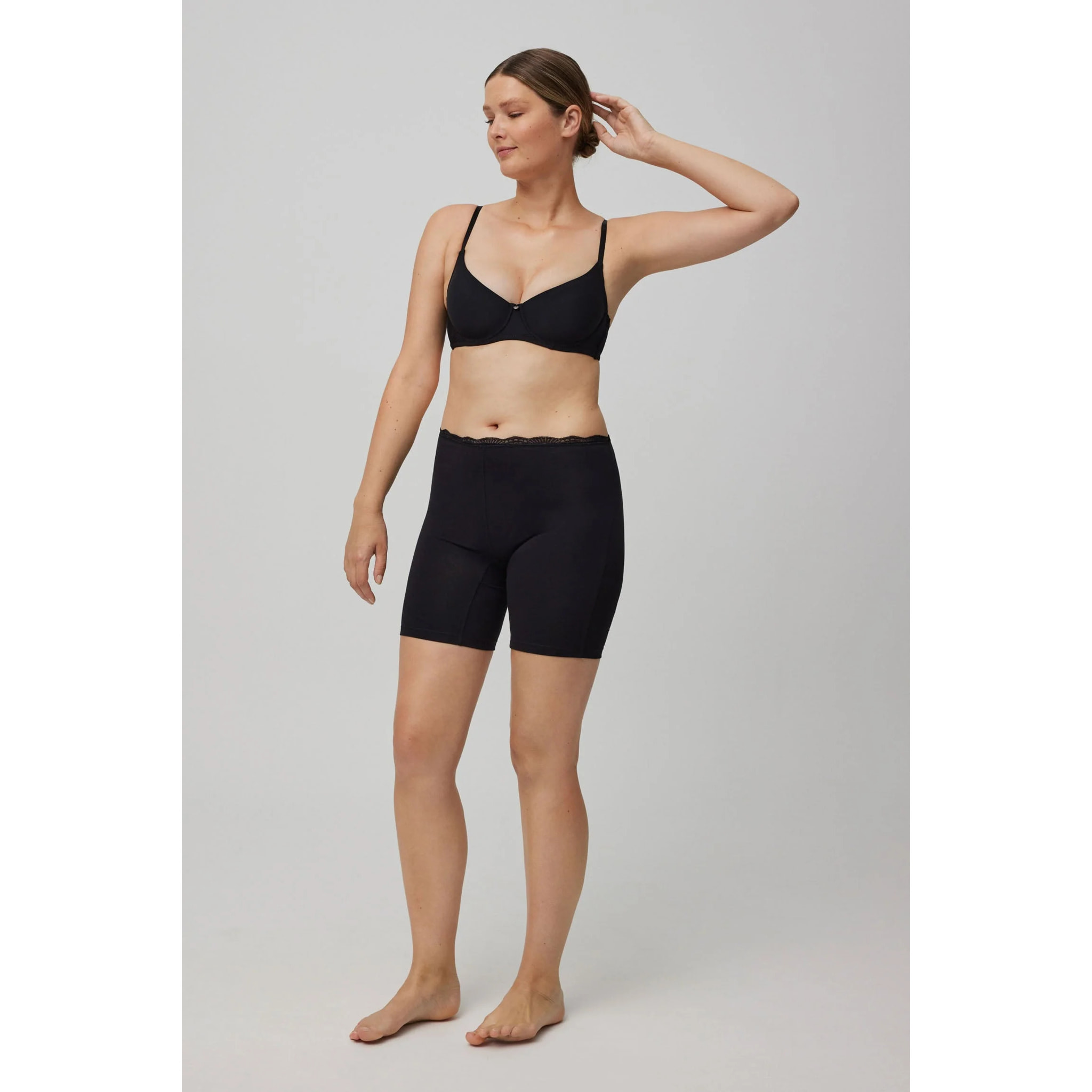 Culottes anti-sfregamento in cotone nero