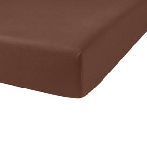 Drap housse - bonnet:25cm marron