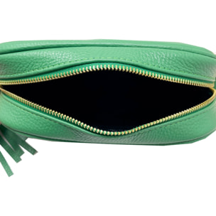 Chicca Borse - Tracollina Clutch Donna in Vera Pelle - Colore Verde