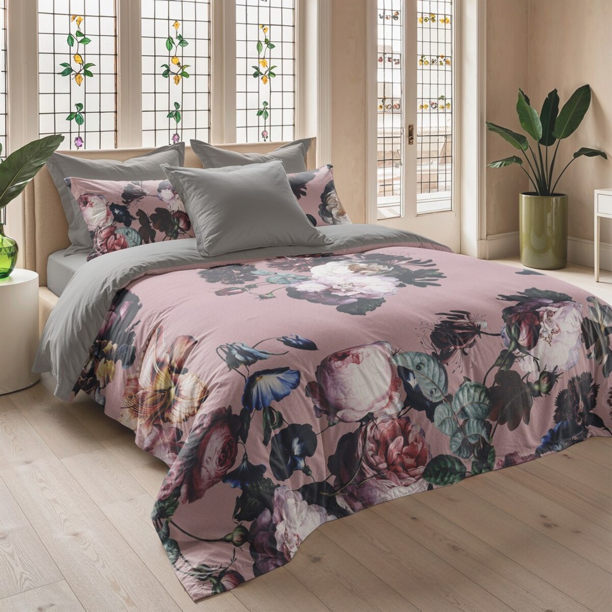 Housse de couette mao rose