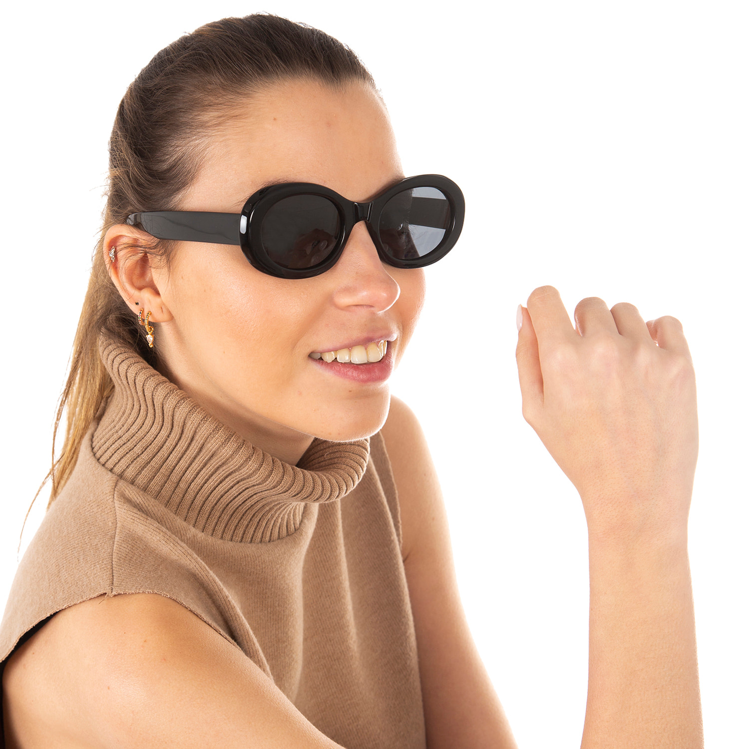 Gafas de sol OCEAN GENEVE - Negro brillante / Ahumada