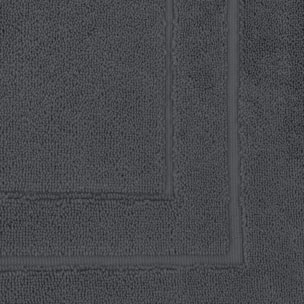 Tapis de bain pur coton 900 g/m² uni anthracite Elea carbone