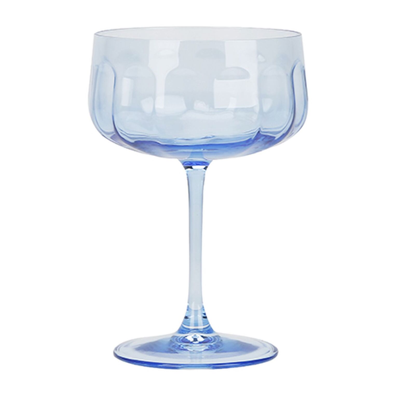Lot de 4 coupes en verre 36,5cl bleues RIVIERA