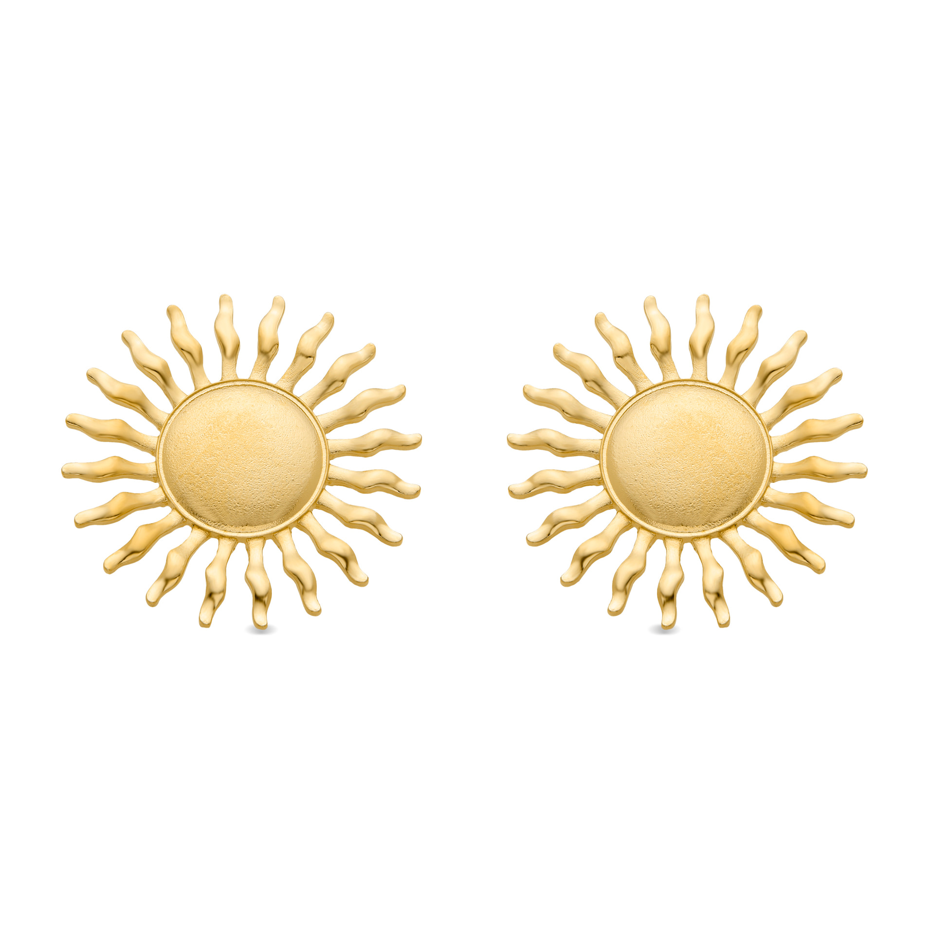 Pendientes Lux by Lux acabadoss en oro amarillo 18K