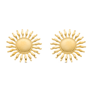 Pendientes Lux by Lux acabadoss en oro amarillo 18K