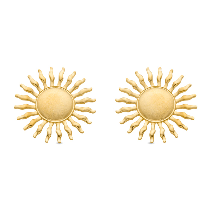 Pendientes Lux by Lux acabadoss en oro amarillo 18K