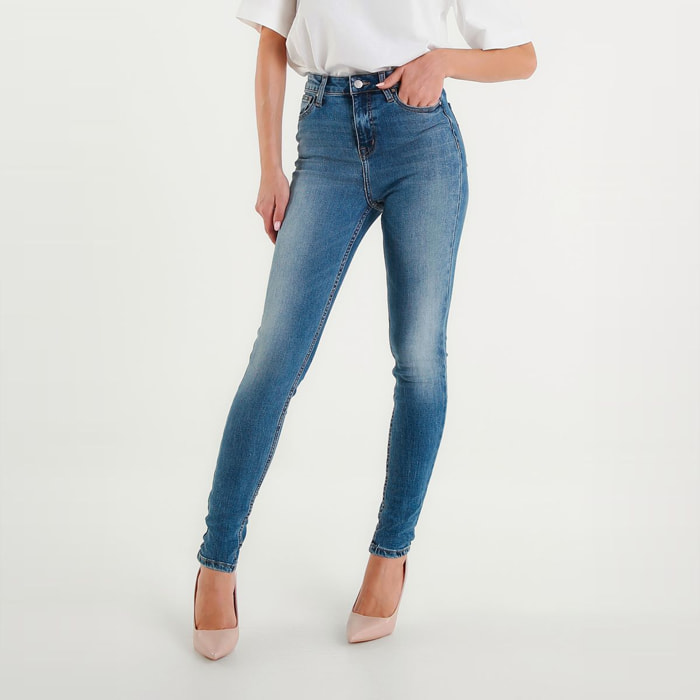 Jeans - skinny fit - cotone - blu denim