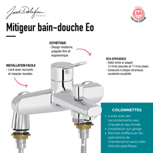 Mitigeur baignoire Eo avec colonnettes Idro'Flex