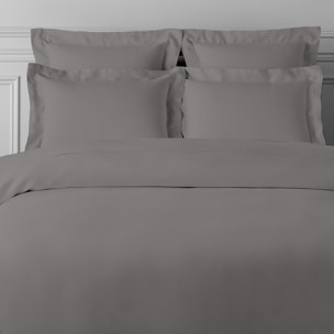 Housse de couette satin de coton gris