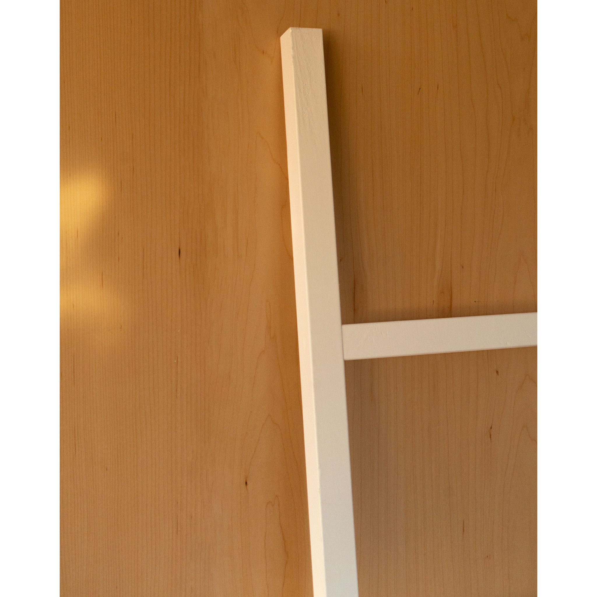 Échelle en bois massif blanc 150x41cm Hauteur: 150 Longueur: 41 Largeur: 3.5