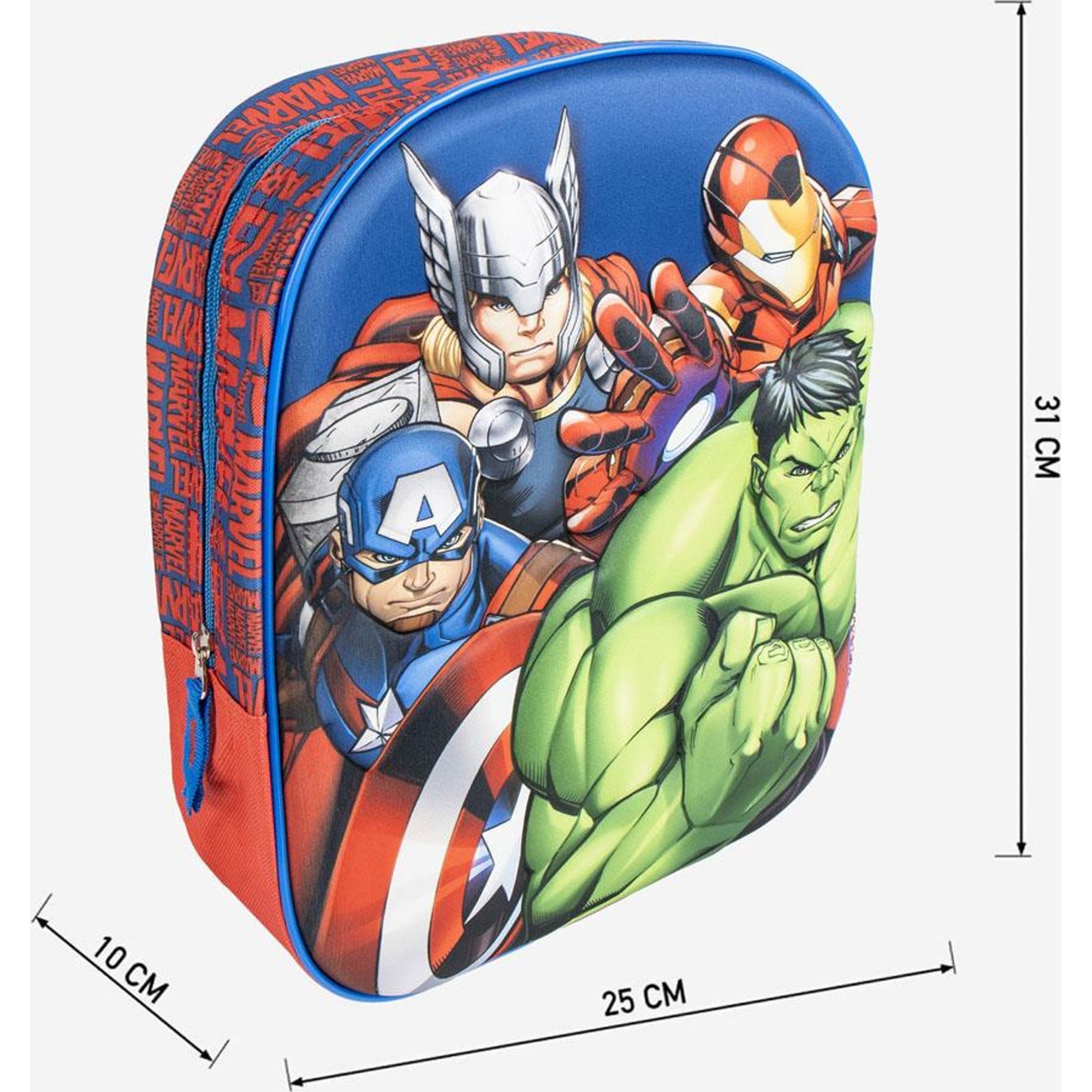 Mochila Infantil 3D Avengers