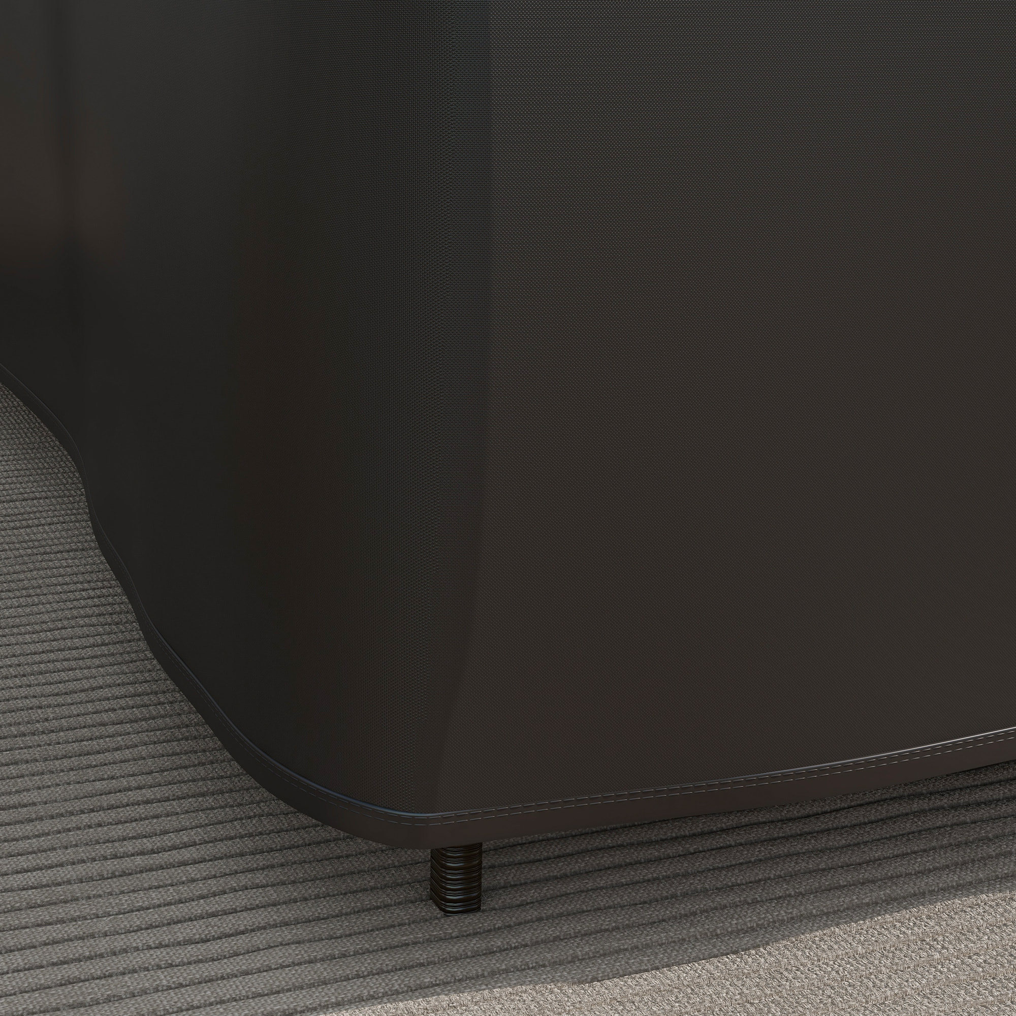 Housse de protection salon de jardin d'angle - imperméable, anti-UV - dim. 250L x 250l x 79H cm - noir