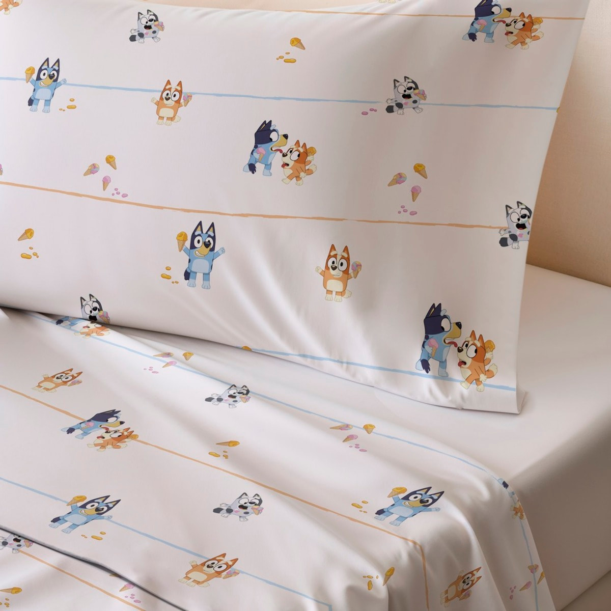 Sábana encimera BLUEY + funda almohada 45x125