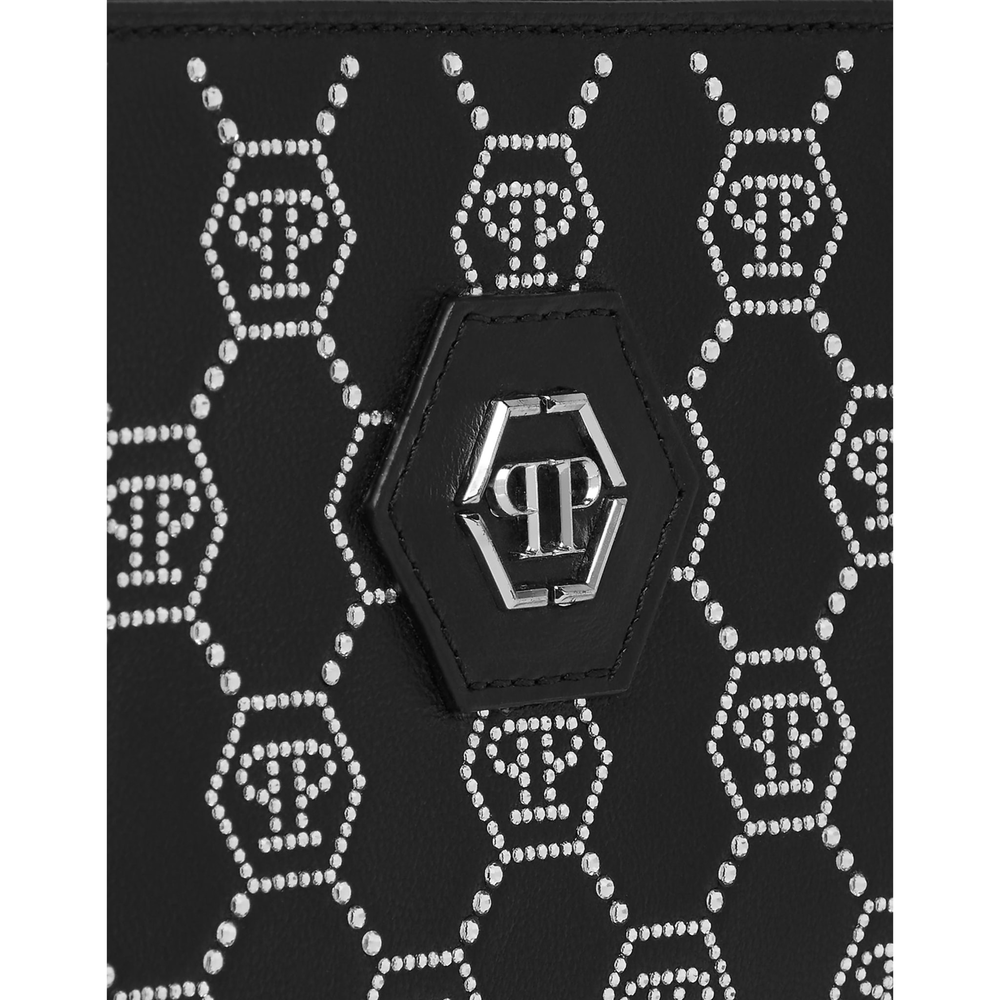 PHILIPP PLEIN Cartera con cremallera central MONOGRAM