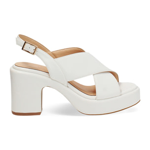 Sandali bianchi tacco 8 cm