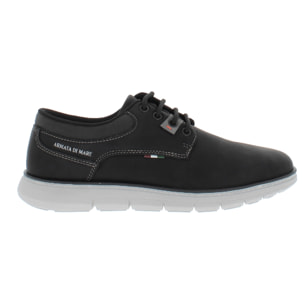 Armata di Mare Scarpe Uomo Scarponcino Casual Stringate con Soletta Rimovibile in Memory Foam AMU W24L635 Black
