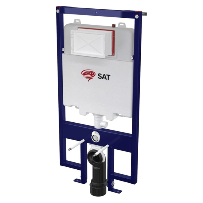 Bâti-support sol-mur slim pour WC suspendu, double chasse 3/6 l, pour cloison légère (SATAMSKSLIM)